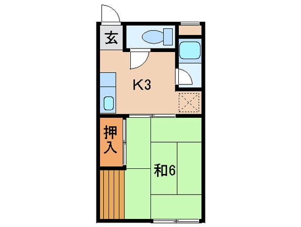 コーポ川原崎の物件間取画像